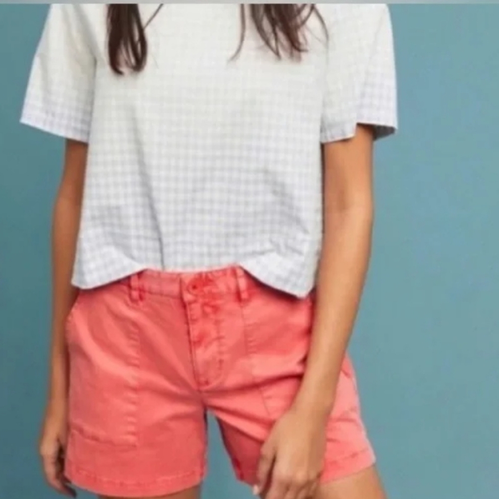Anthropologie X Sanctuary‎ Salmon Chino Utility Shorts Women's Size 29